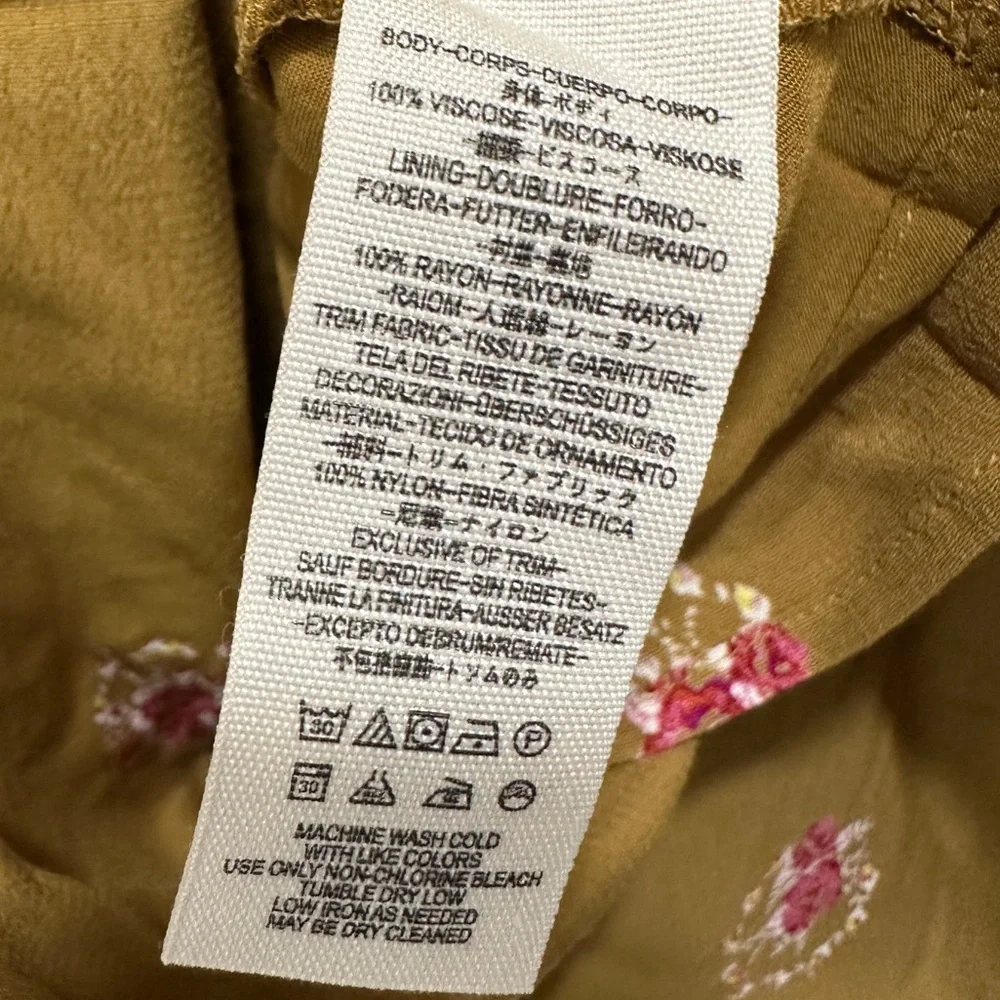Free People Mockingbird Floral Mustard Mini Dress - Picture 13 of 13